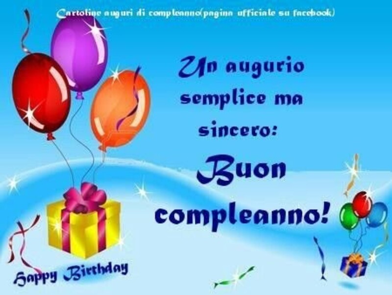 Un augurio semplice, ma sincero: Buon Compleanno