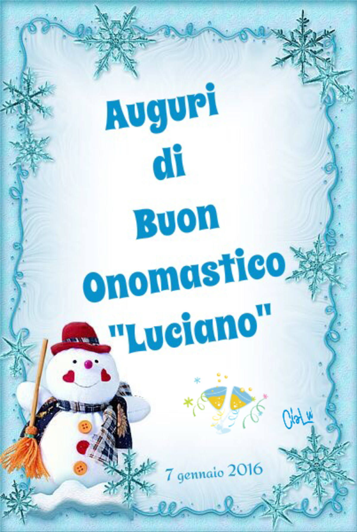 Auguri di Buon Onomastico "Luciano"