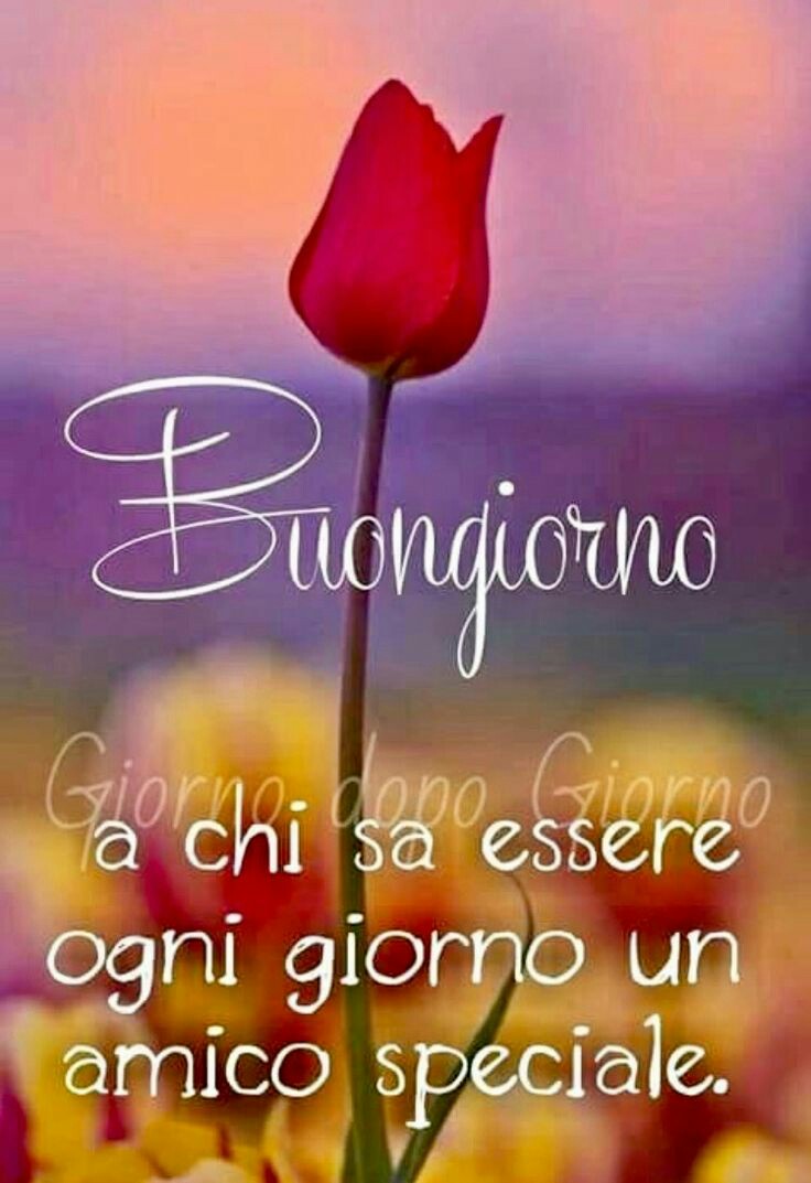 Buongiorno a chi sa essere ogni giorno un amico Speciale.