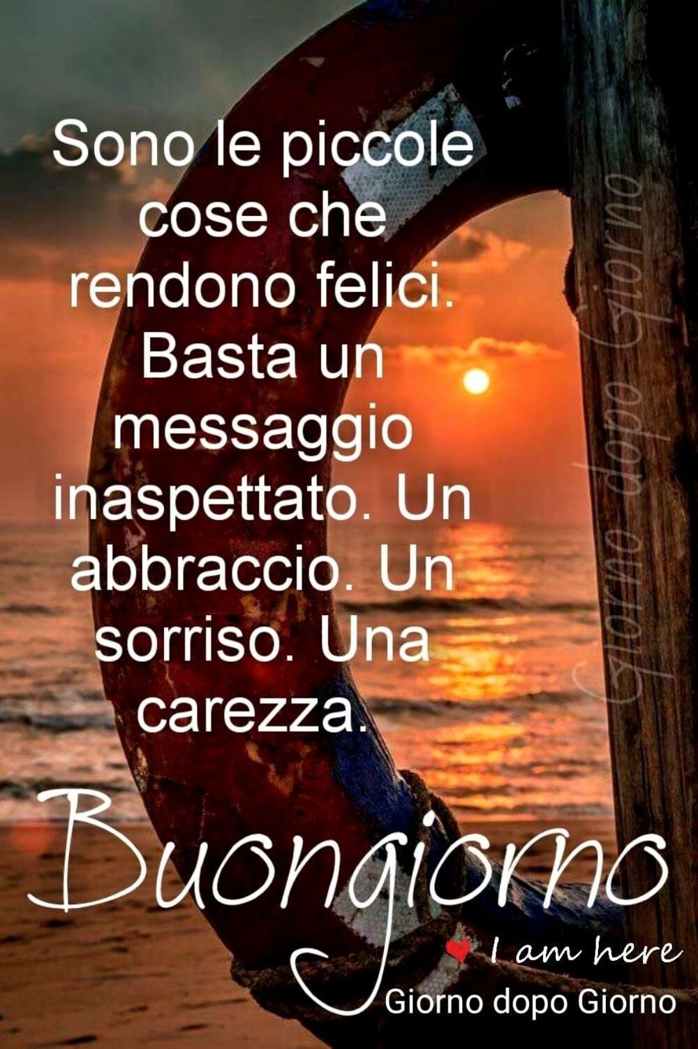 Sono le piccole cose che rendono felici. Basta un messaggio inaspettato. Un abbraccio. Un sorriso. Una carezza. Buongiorno