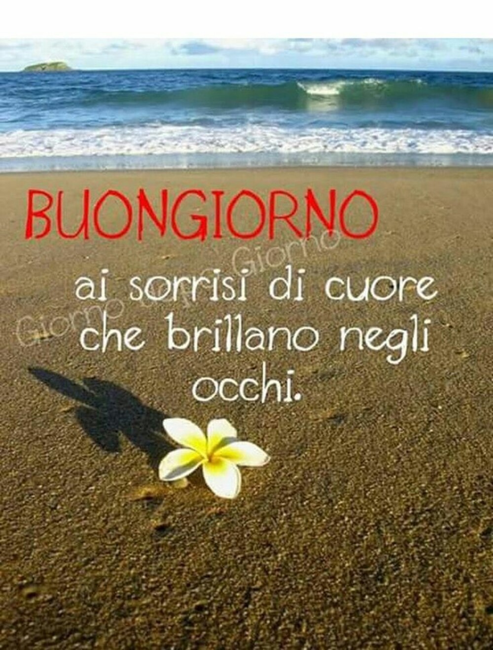 Buongiorno ai sorrisi di cuore che brillano negli occhi