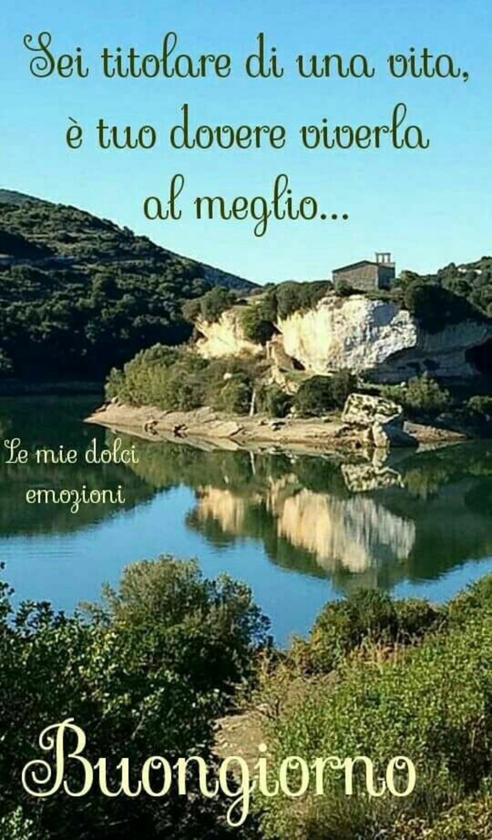 Sei il titolare di una vita, è tuo dovere viverla al meglio..Buongiorno