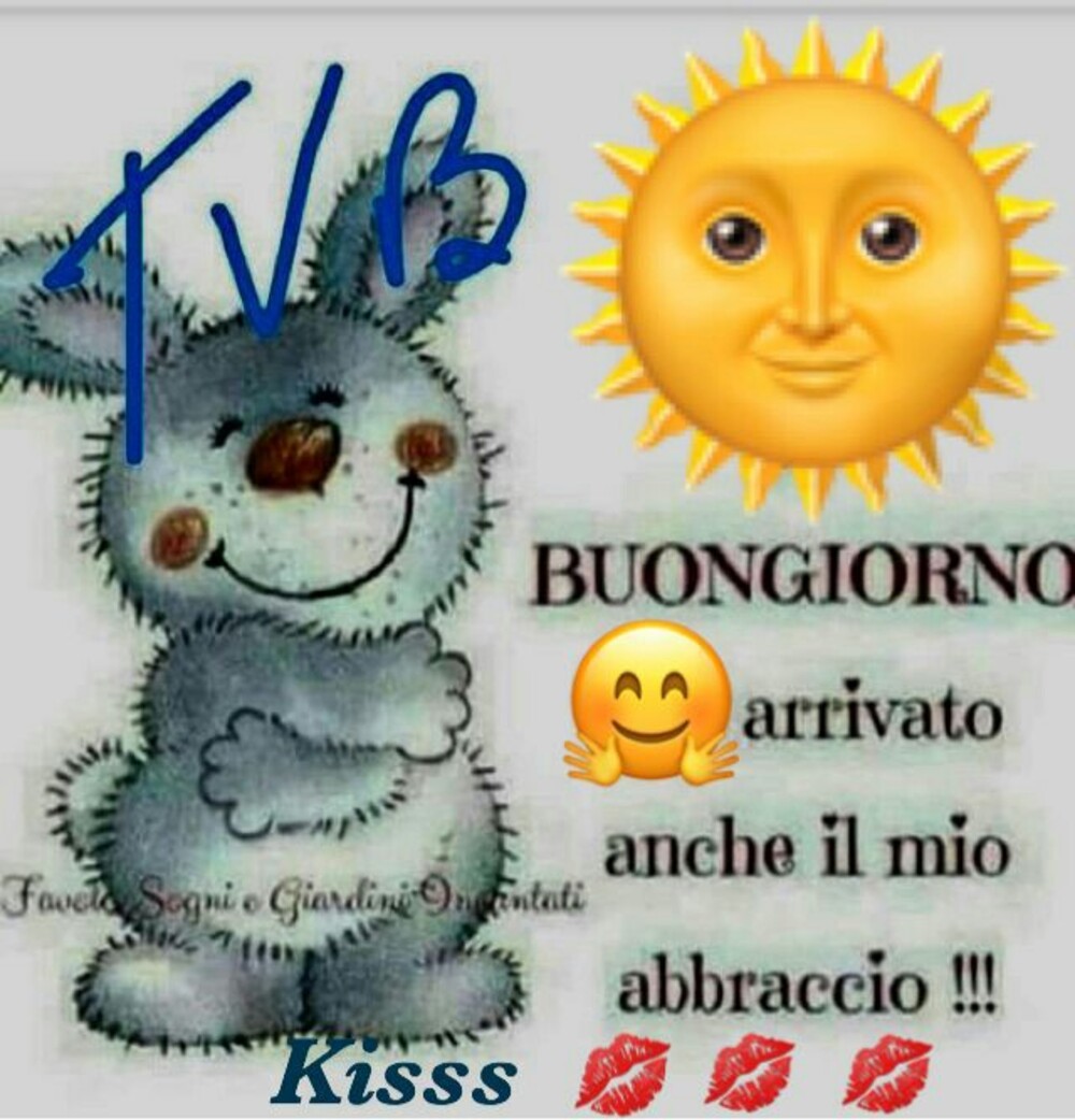 Buongiorno arrivato anche il mio abbraccio!!