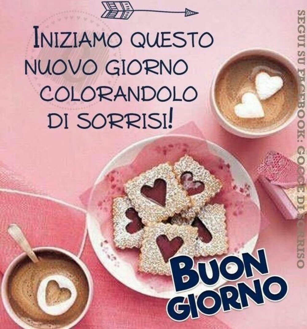 Iniziamo questo giorno colorandolo di sorrisi! Buongiorno