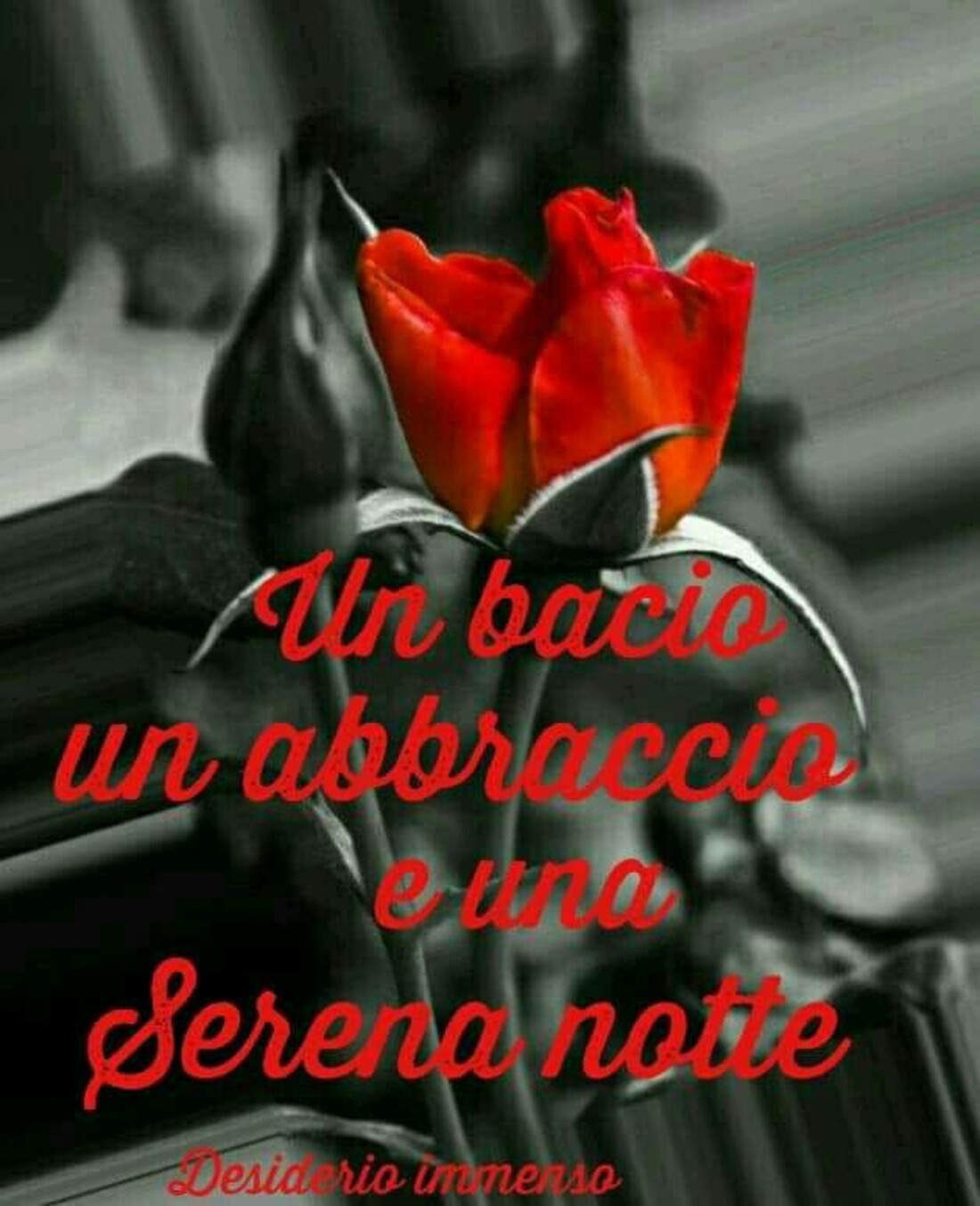Un bacio, un abbraccio e una serena notte