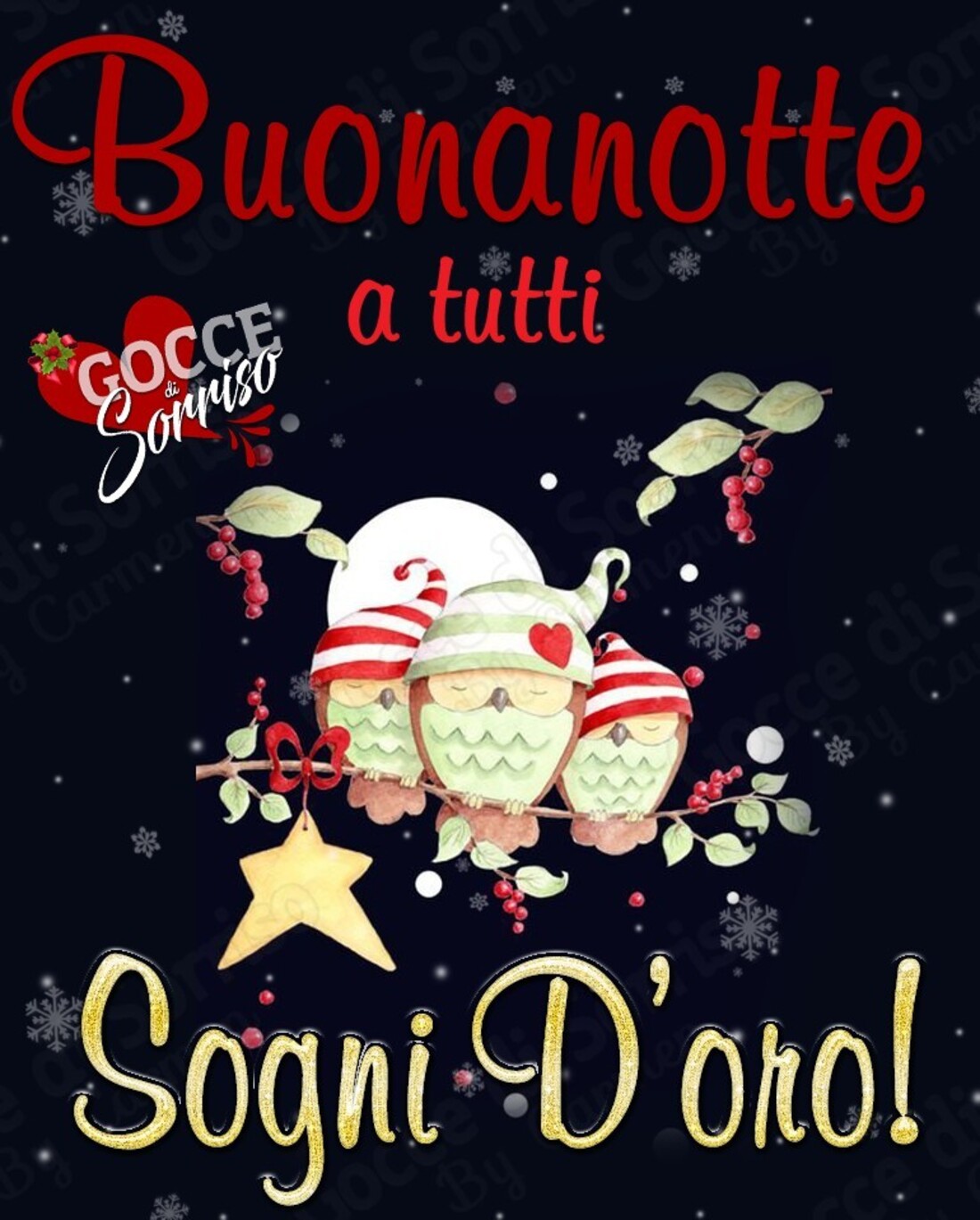 Buonanotte a tutti Sogni D'Oro!