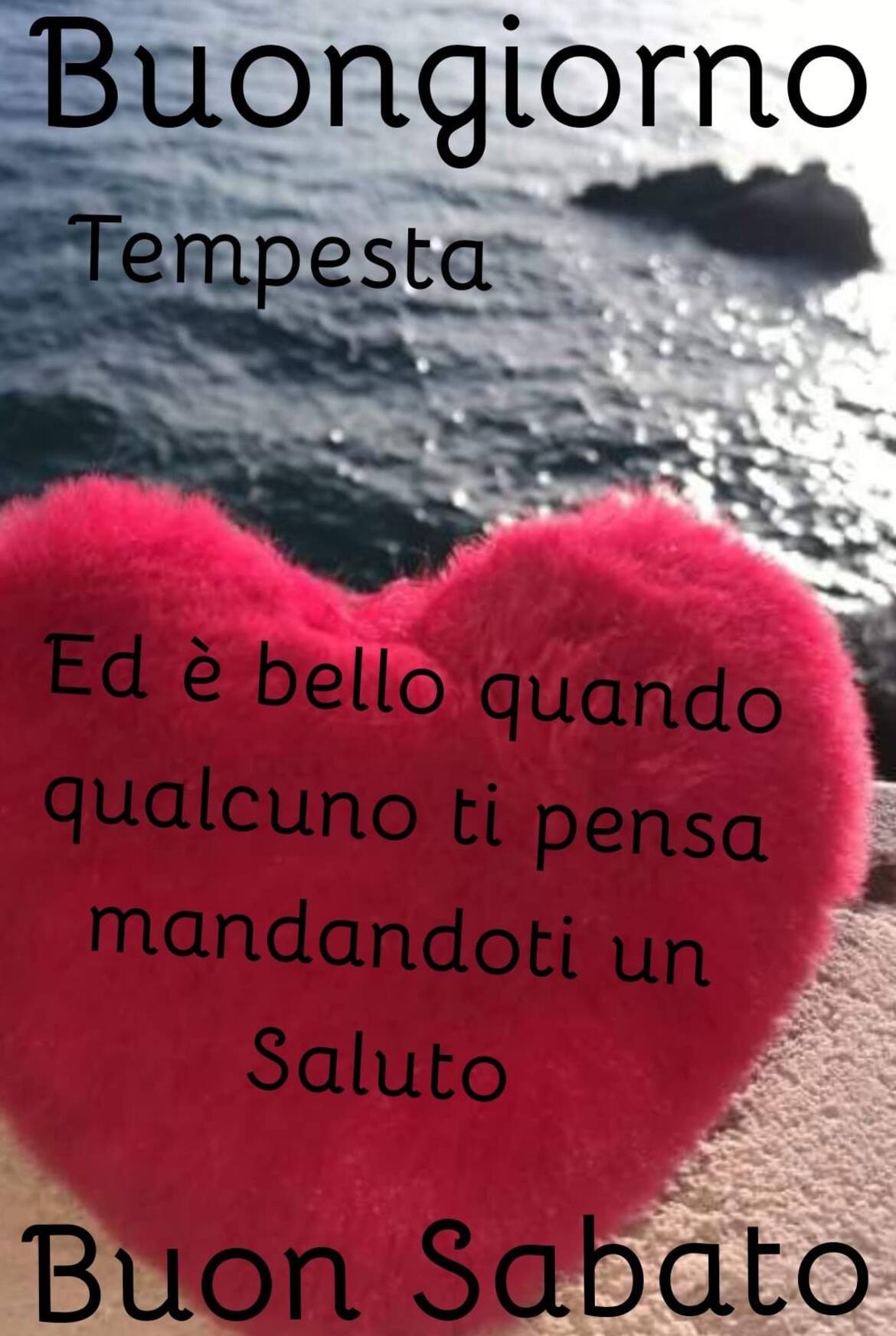 Buongiorno ed è bello quando qualcuno ti pensa mandandoti un saluto. Buon Sabato