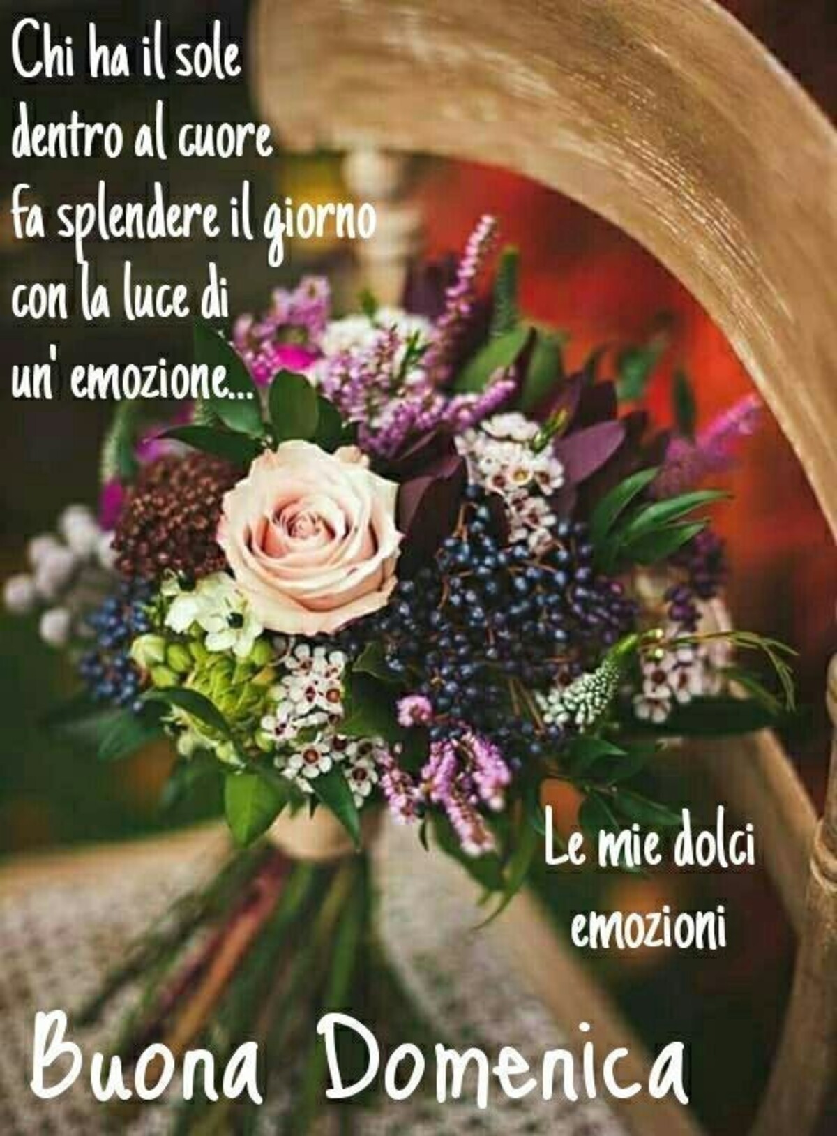 Chi ha il sole dentro al cuore fa splendere il giorno con la luce di un'emozione...Buona Domenica