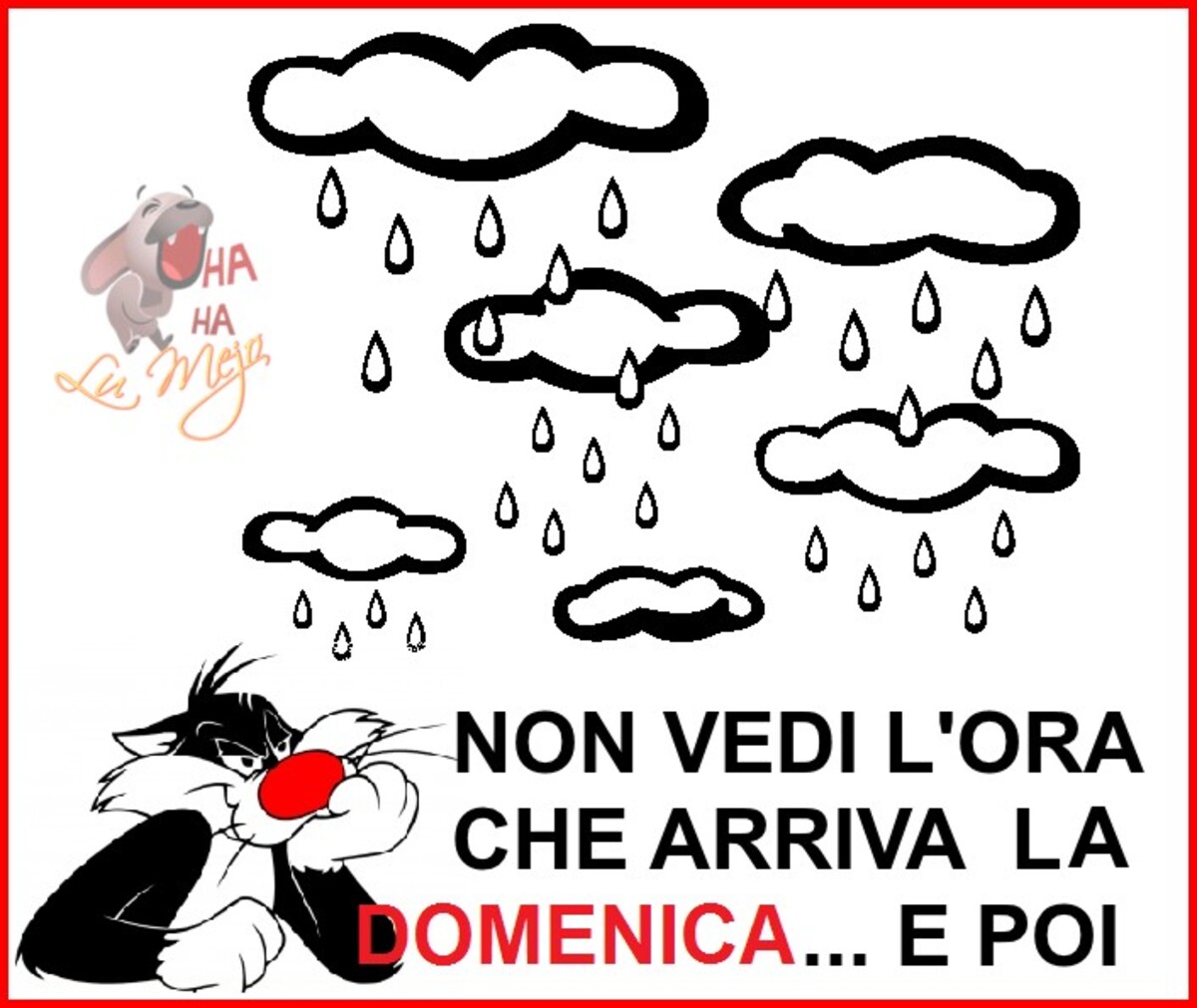 Non vedi l'ora che arriva la domenica...e poi