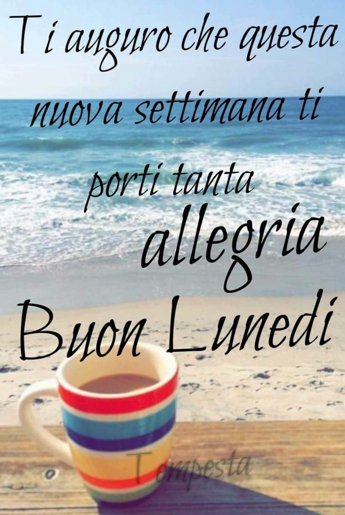 Ti auguro che questa nuova settimana ti porti tanta allegria Buon Lunedì
