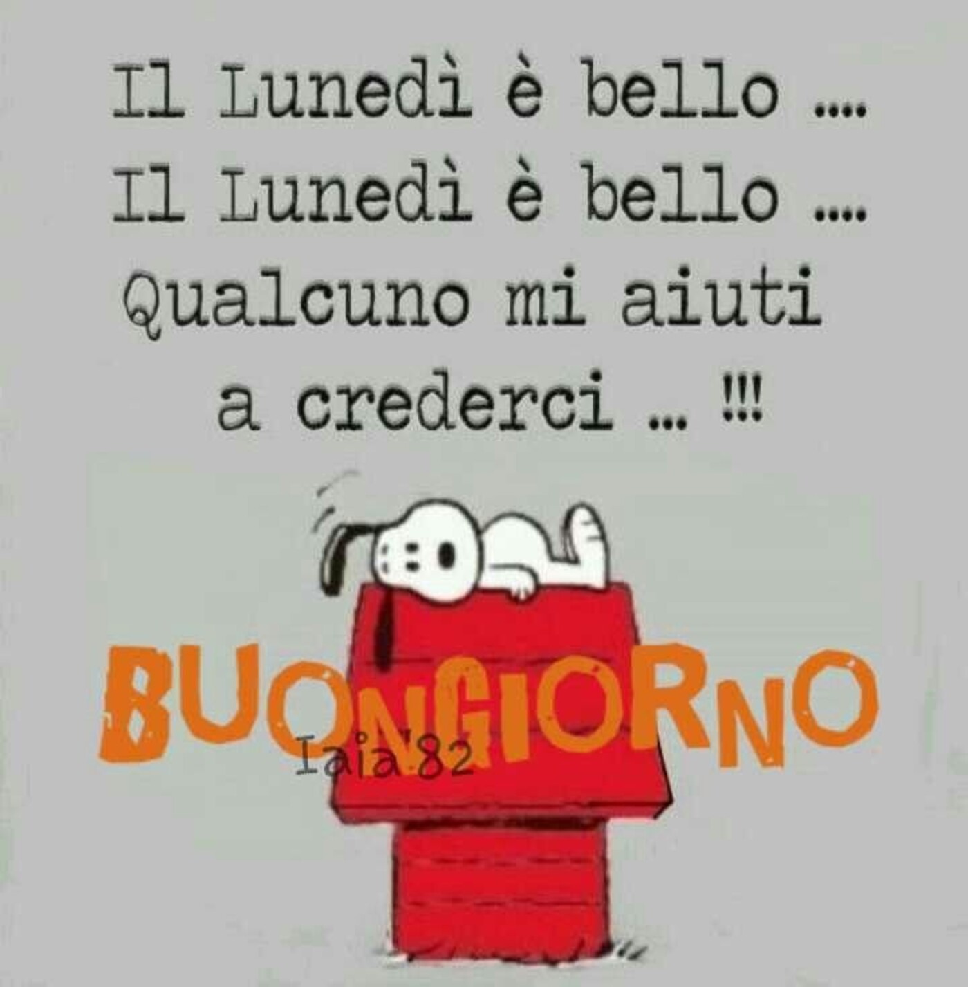 Il lunedì è bello... il lunedì è bello... qualcuno mi aiuti a crederci!! Buongiorno