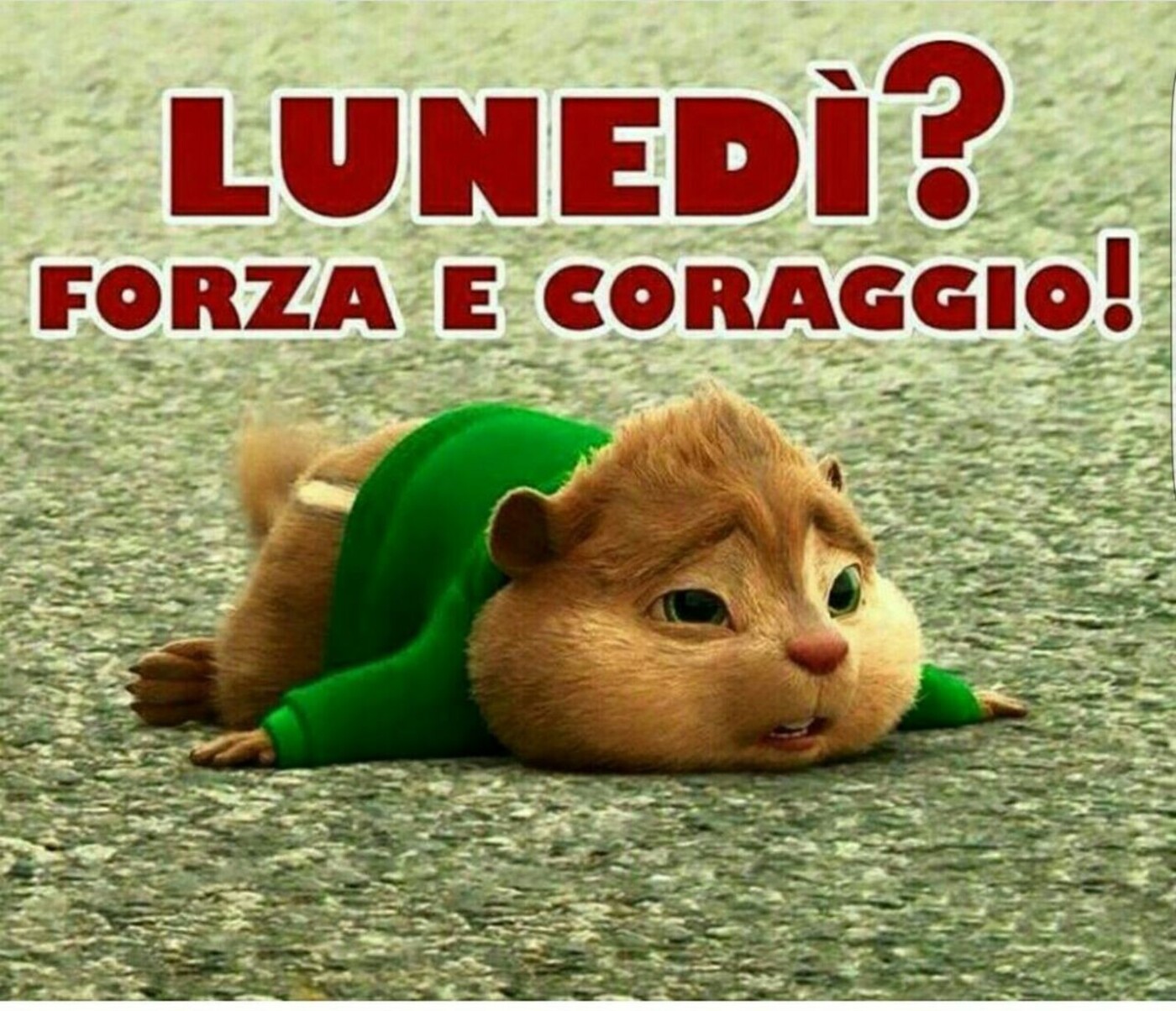 Lunedì? Forza e coraggio