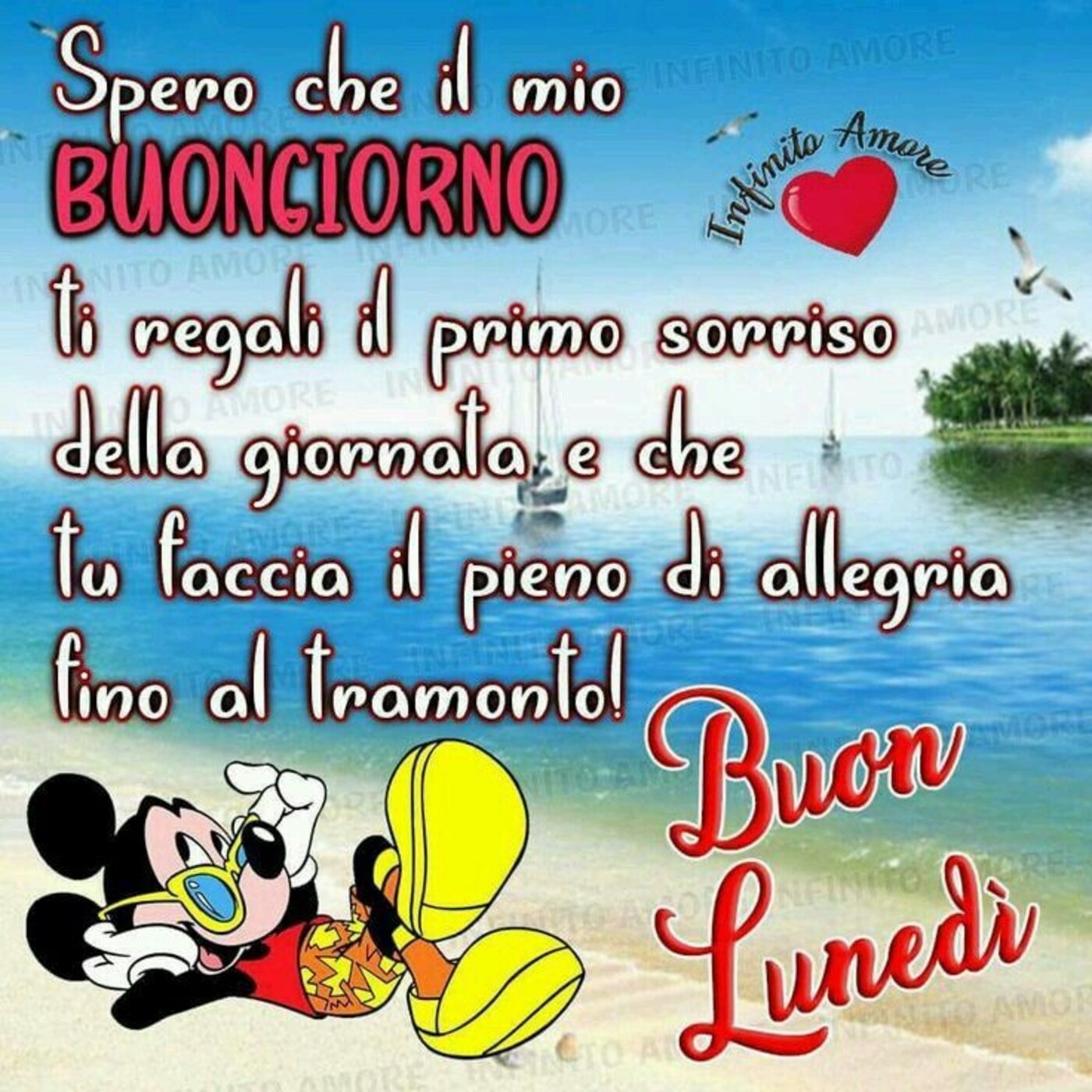 Spero che il mio Buongiorno ti regali il primo sorriso della giornata e che tu faccia il pieno di allegria fino al tramonto! Buon Lunedì