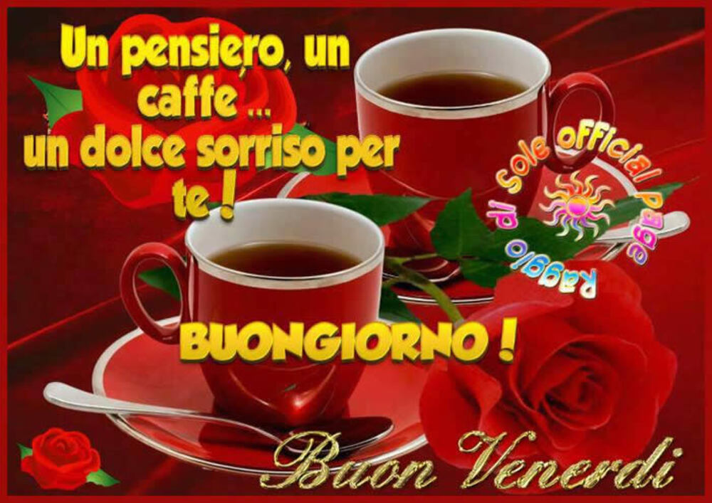 Un pensiero, un caffè, un dolce sorriso per te! Buongiorno