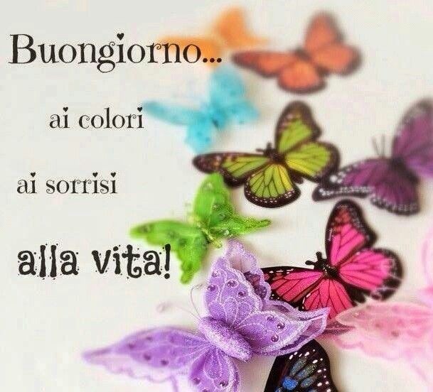 "Buongiorno... ai colori, ai sorrisi, alla vita!"