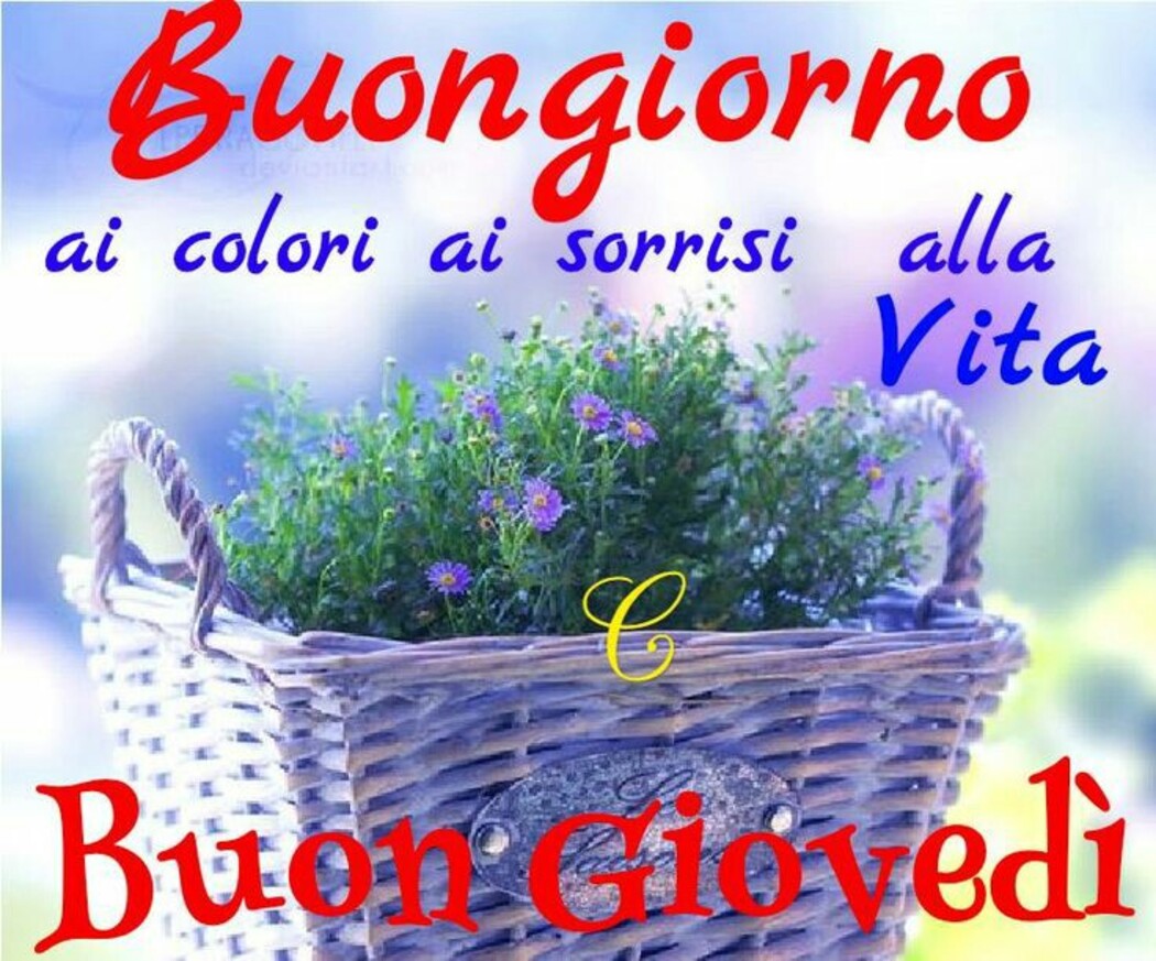 Buongiorno ai colori ai sorrisi alla vita! Buon giovedì