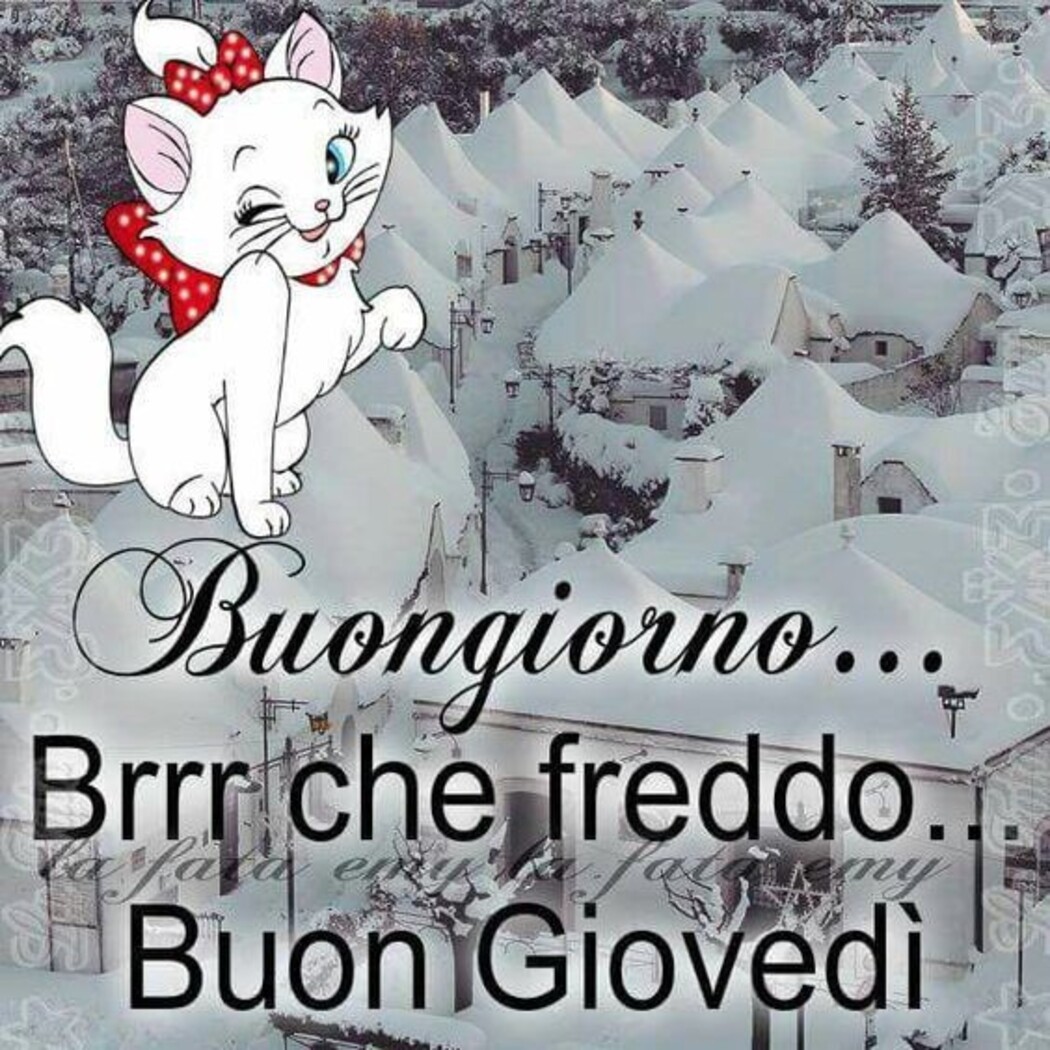Buongiorno...Brr che freddo Buon Giovedì