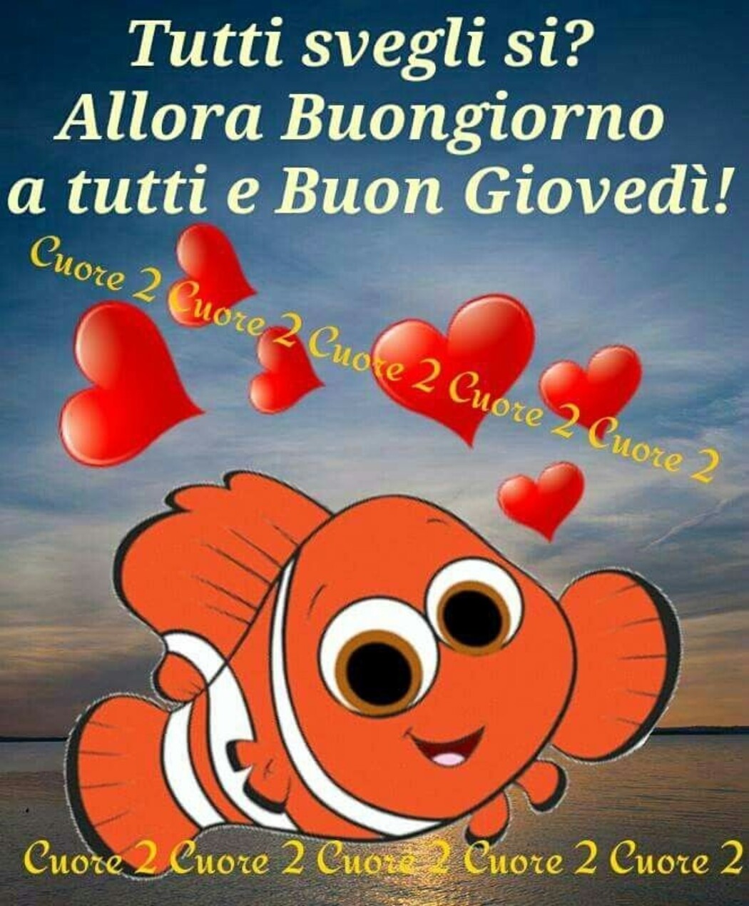 Tutti svegli si? Allora Buongiorno a tutti e Buon Giovedì