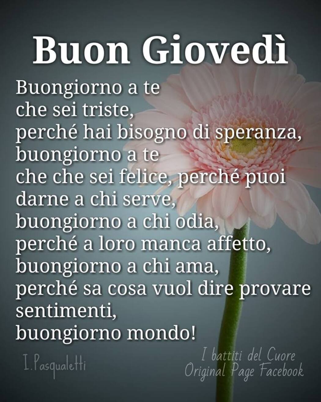 Buon giovedì a te