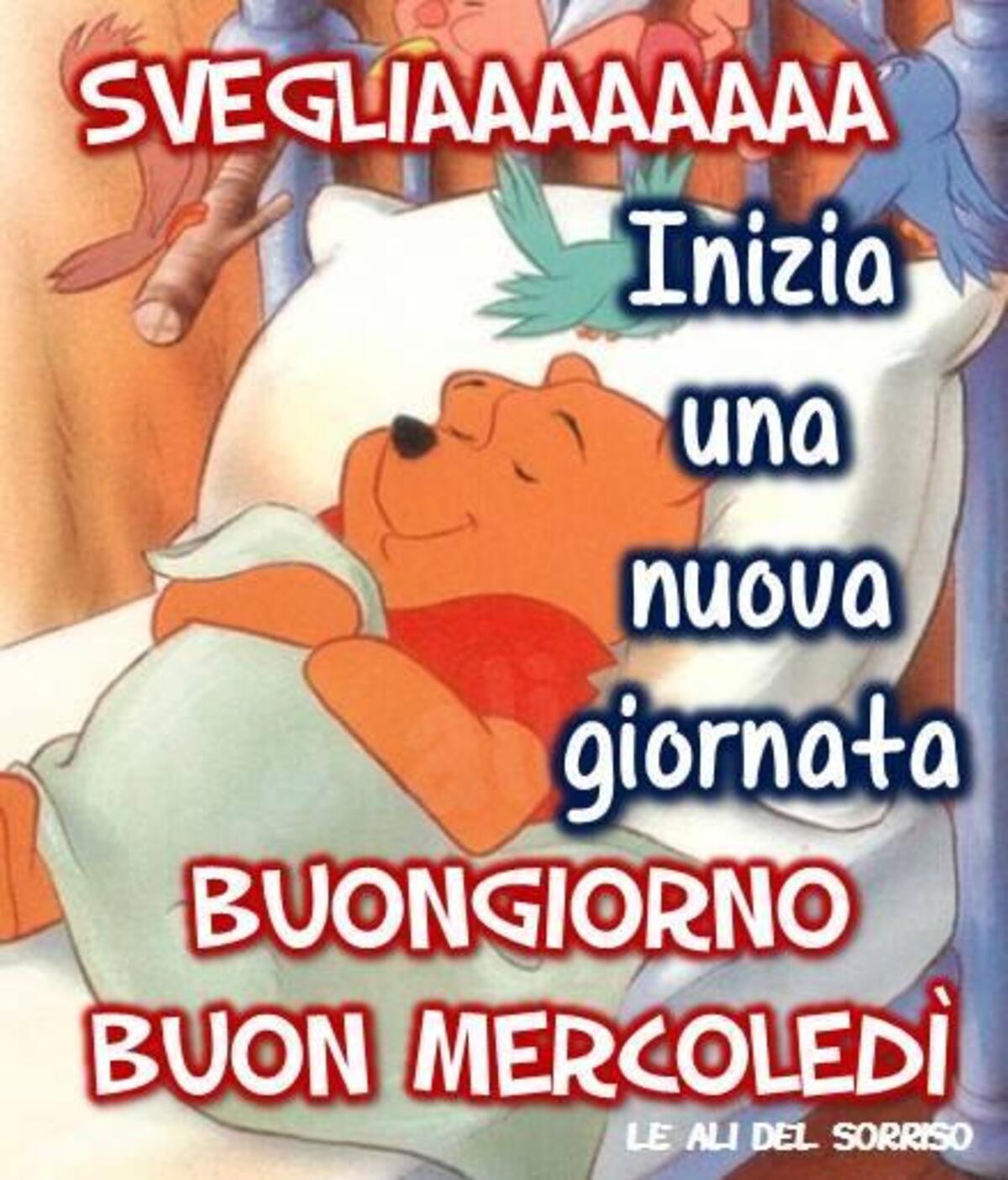 SVEGLIAAAAAA Inizia una nuova giornata Buongiorno Buon Mercoledì