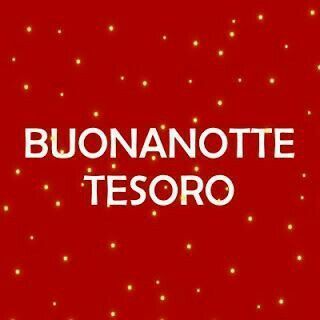 "BUONANOTTE TESORO"