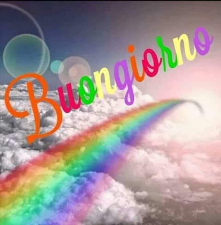Immagini Buongiorno con l'arcobaleno