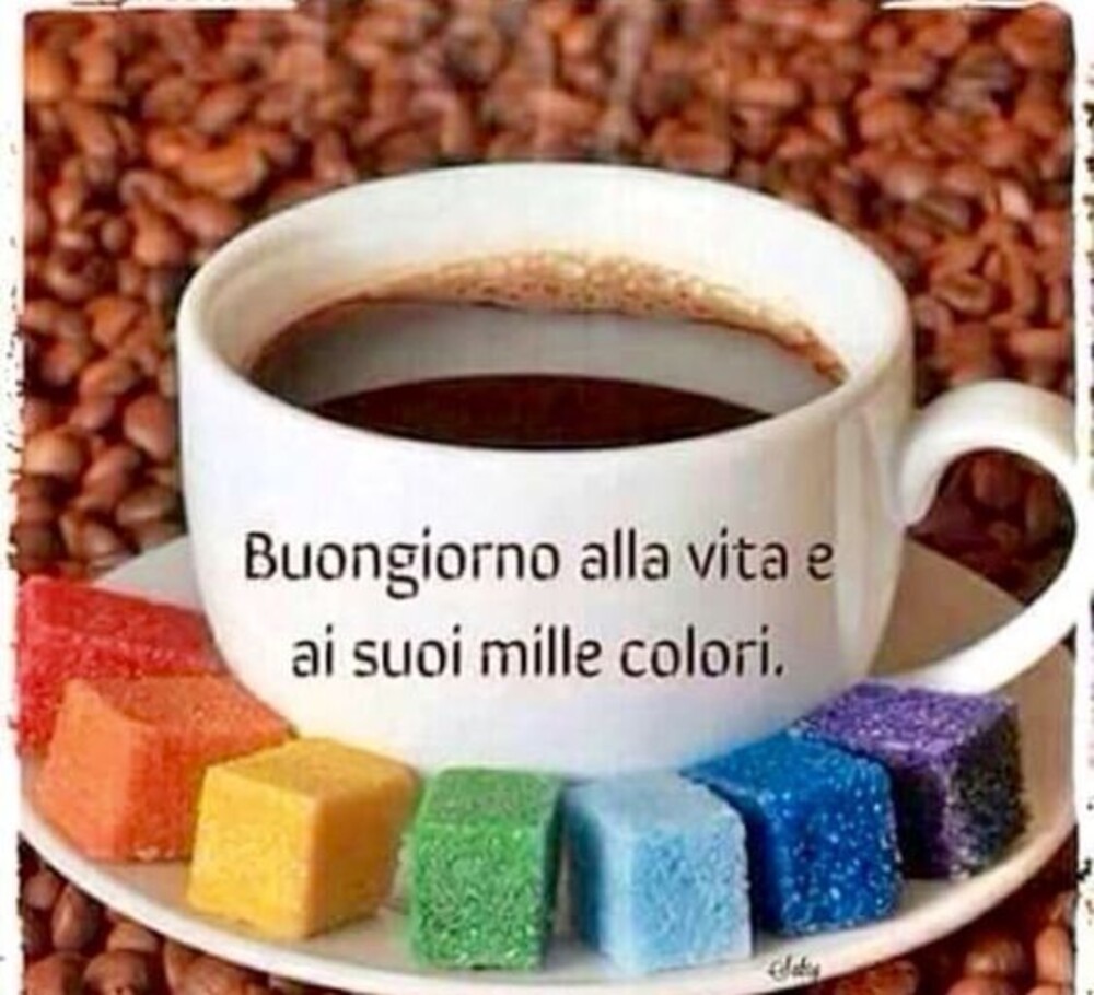 Buongiorno alla vita e ai suoi mille colori.