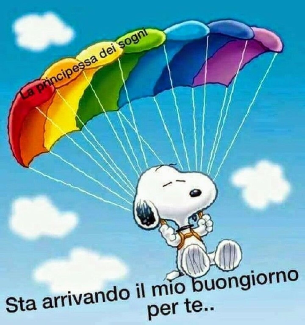 "Sta arrivando il mio Buongiorno per Te..." - Snoopy