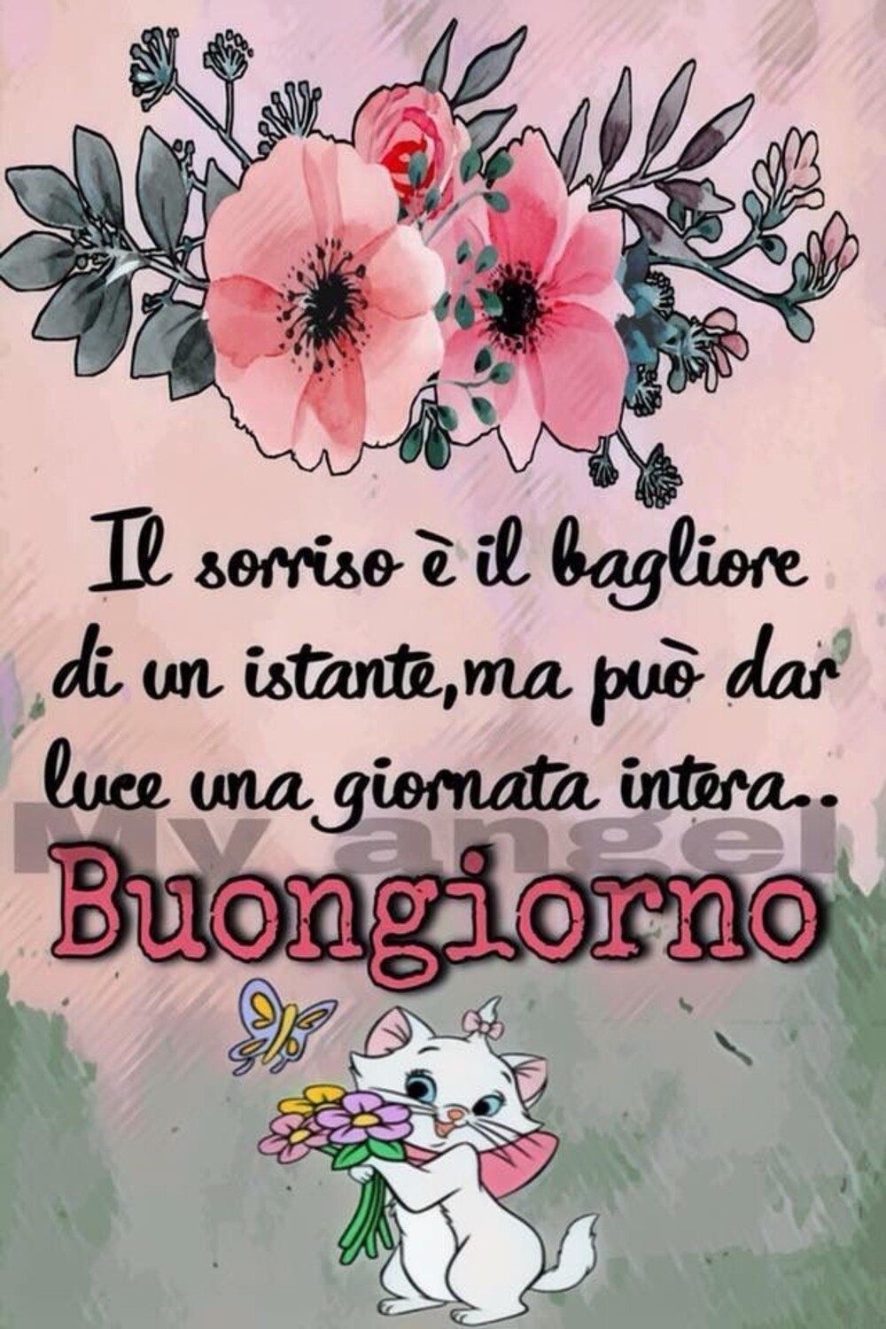 Il sorriso è il bagliore di un istante, ma può dar luce una giornata intera... Buongiorno