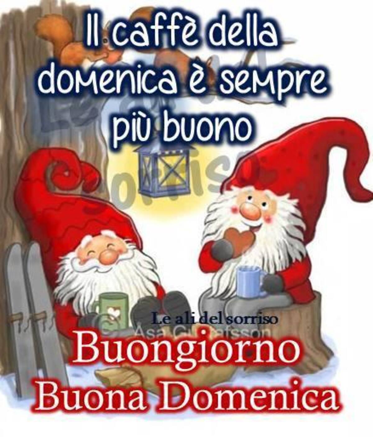 "Il caffè della Domenica è sempre il più buono... Buongiorno e Buona Domenica" - immagini natalizie