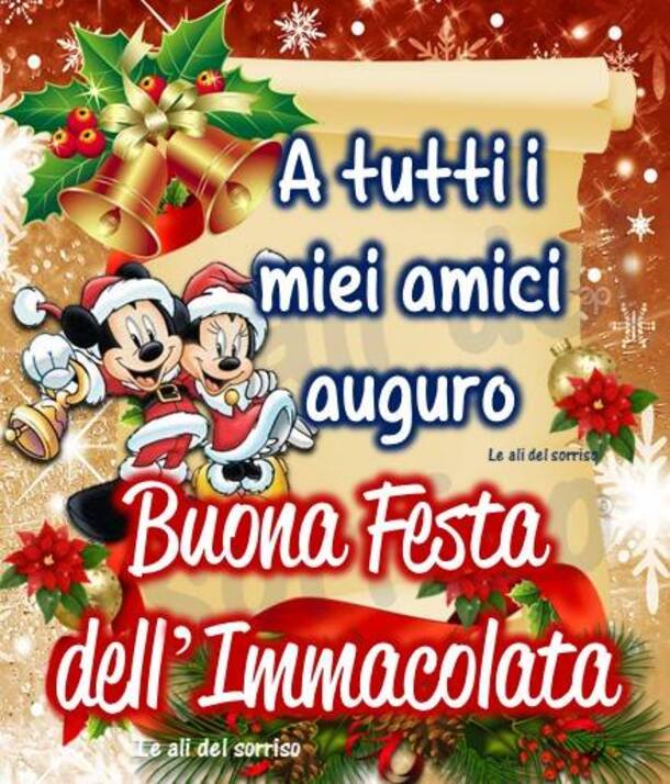 A tutti i miei amici auguro Buona Festa dell'Immacolata