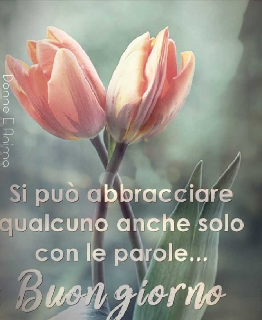 Si può abbracciare qualcuno anche solo con le parole... Buongiorno