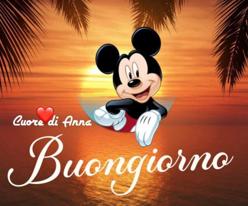 Topolino: "Buon giorno a tutti!"