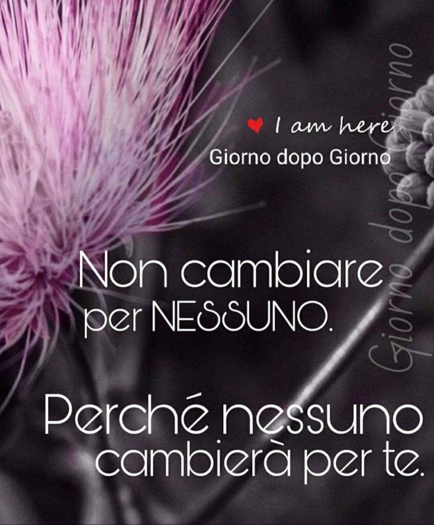 'Non cambiare per nessuno. Perché nessuno cambierà per te.' (Giorno dopo Giorno)